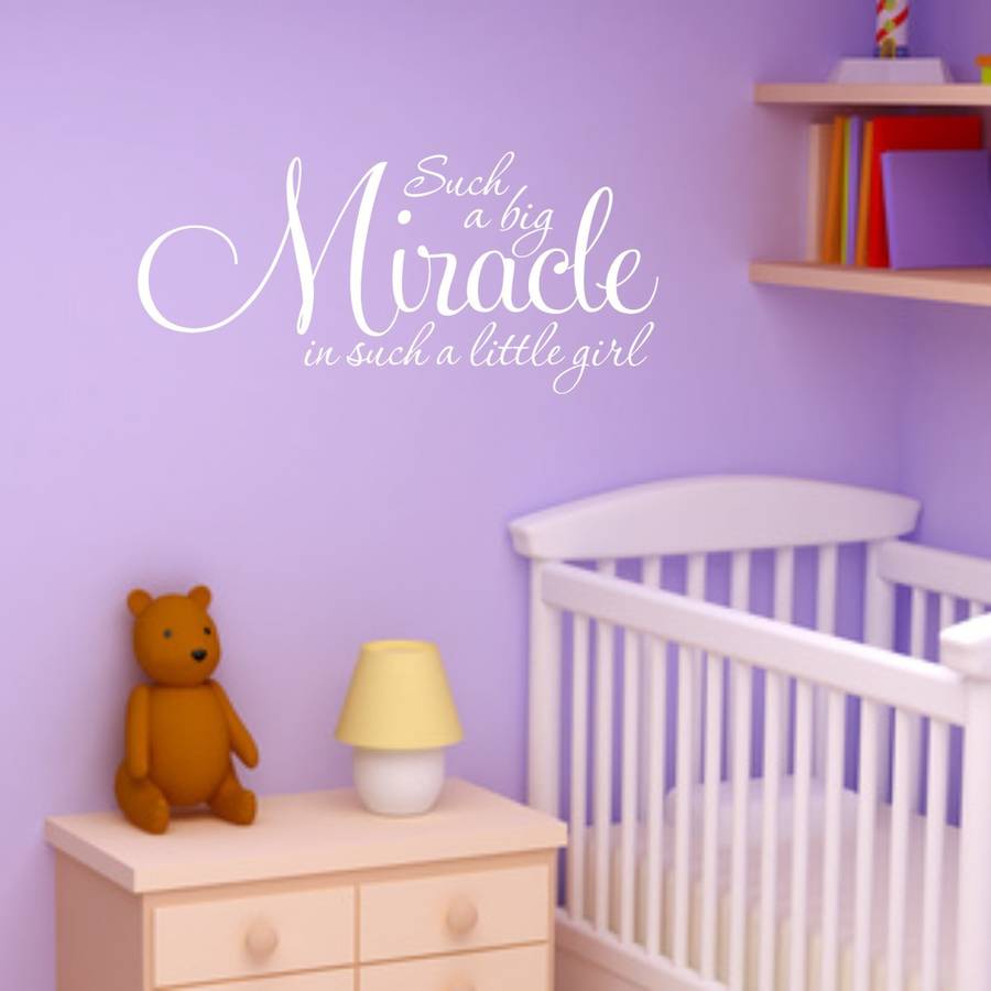 girl's nursery quote wall sticker by mirrorin