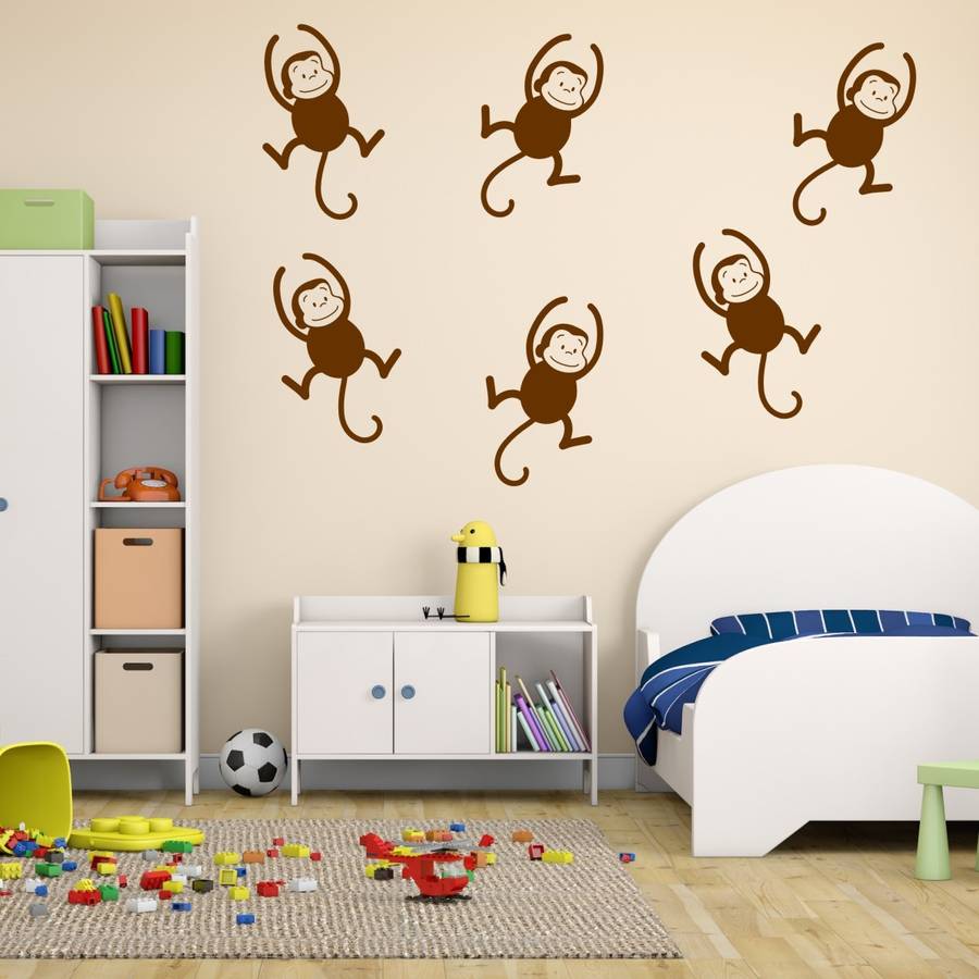 monkeys childrens wall stickers by mirrorin