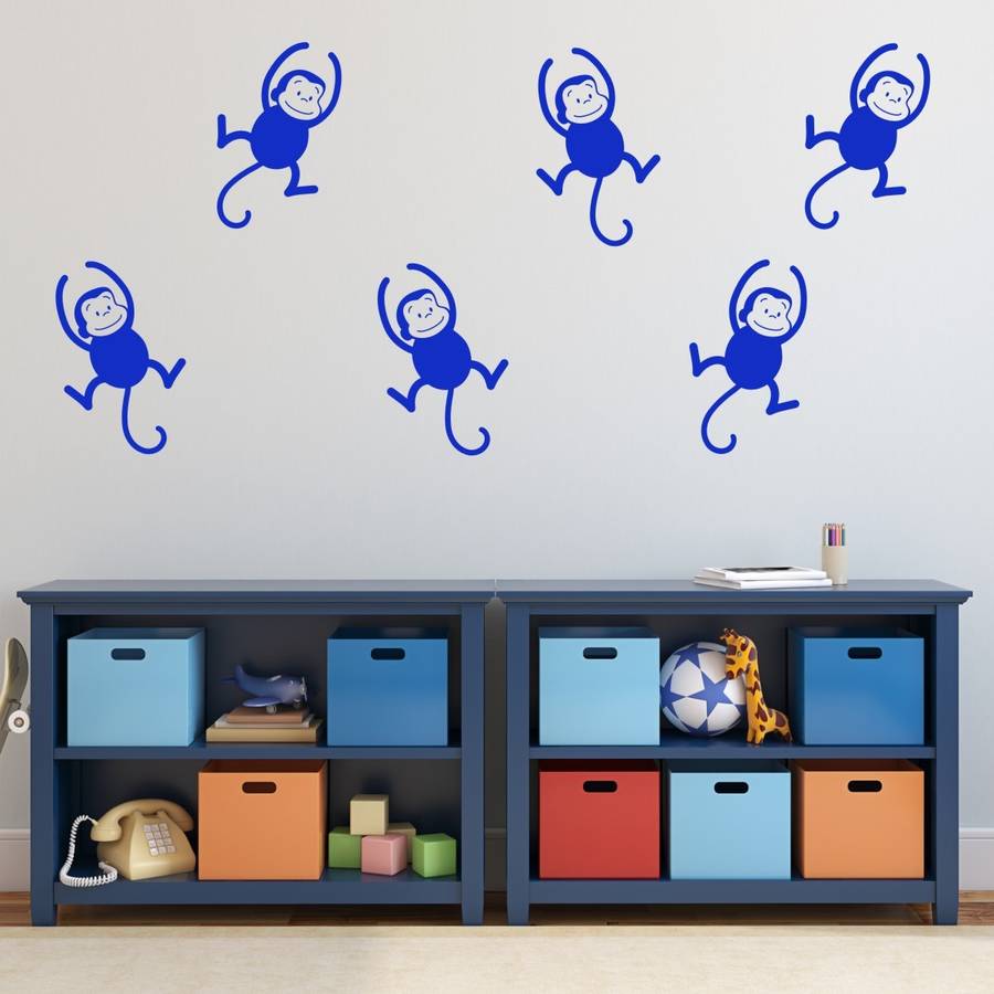 monkeys childrens wall stickers by mirrorin