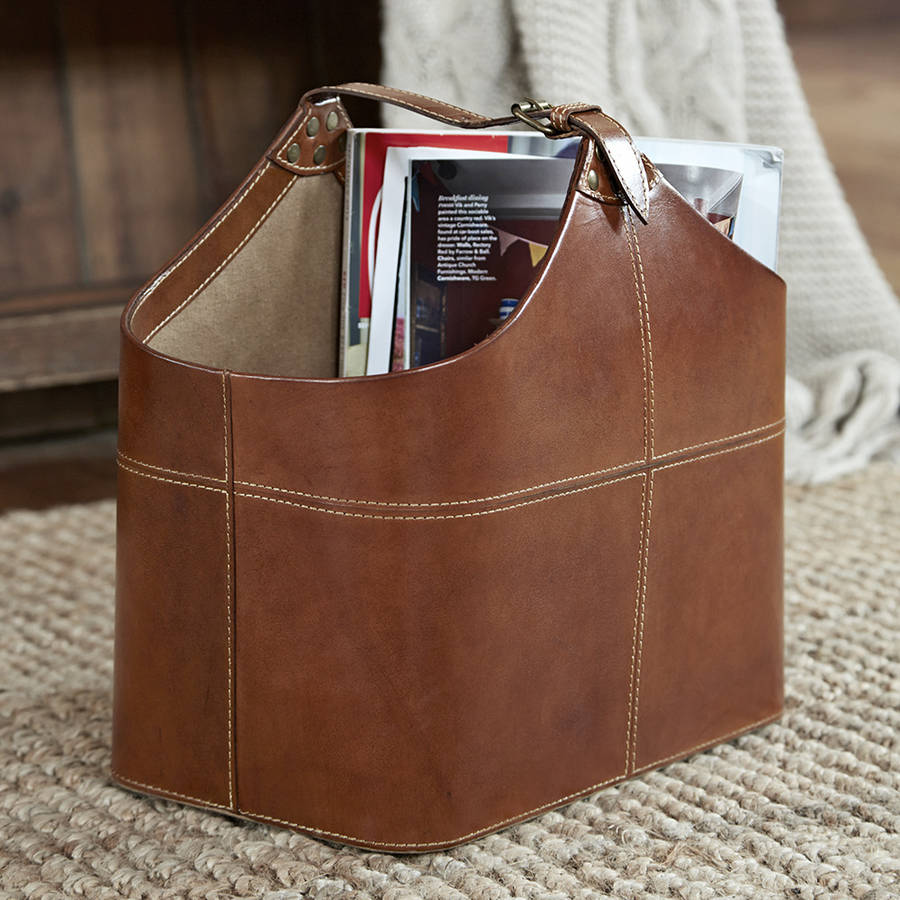 leather basket by life of riley