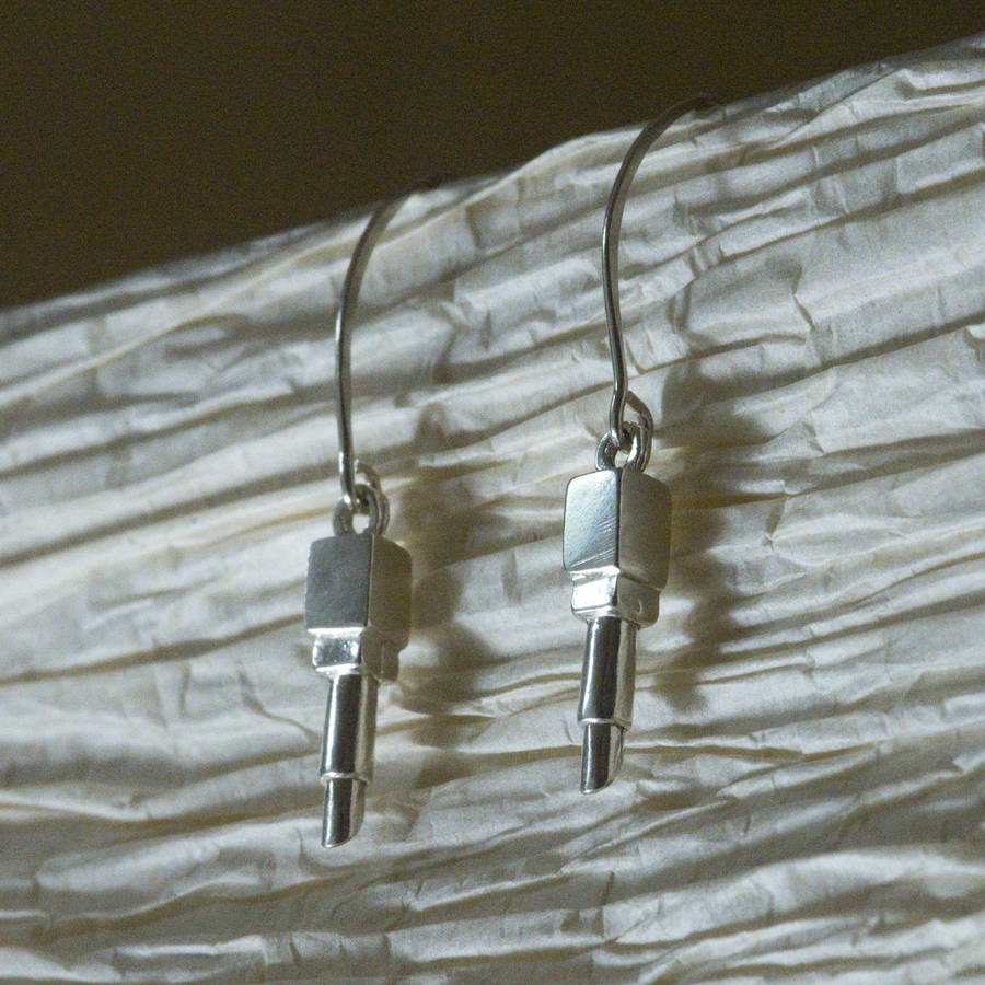 sterling silver british flag earrings by tales from the earth
