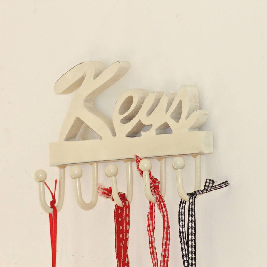 wooden 'keys' wall hooks by chapel cards