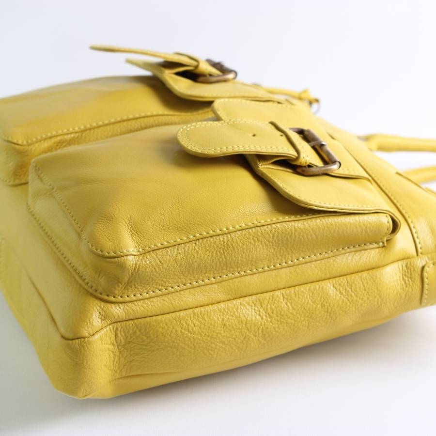 yellow small handbag