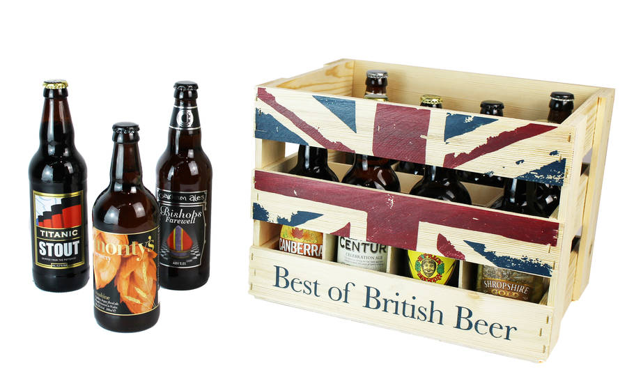 wooden crate of beer by best of british beer