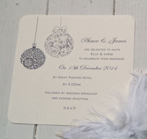 Christmas wedding invitation wording ideas
