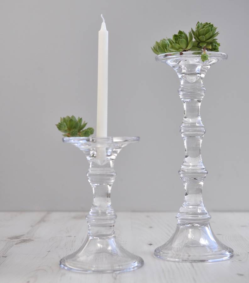 glass candlesticks by henry & future