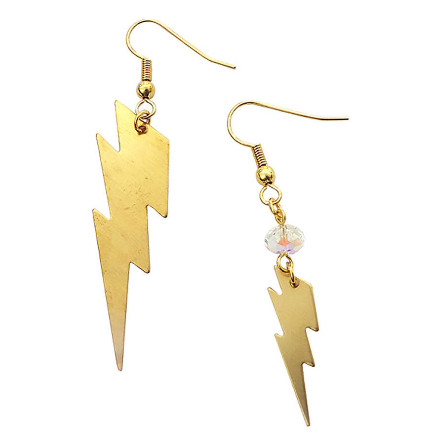 lightning earrings by bonbi forest