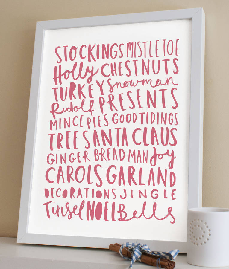 Christmas Words Print