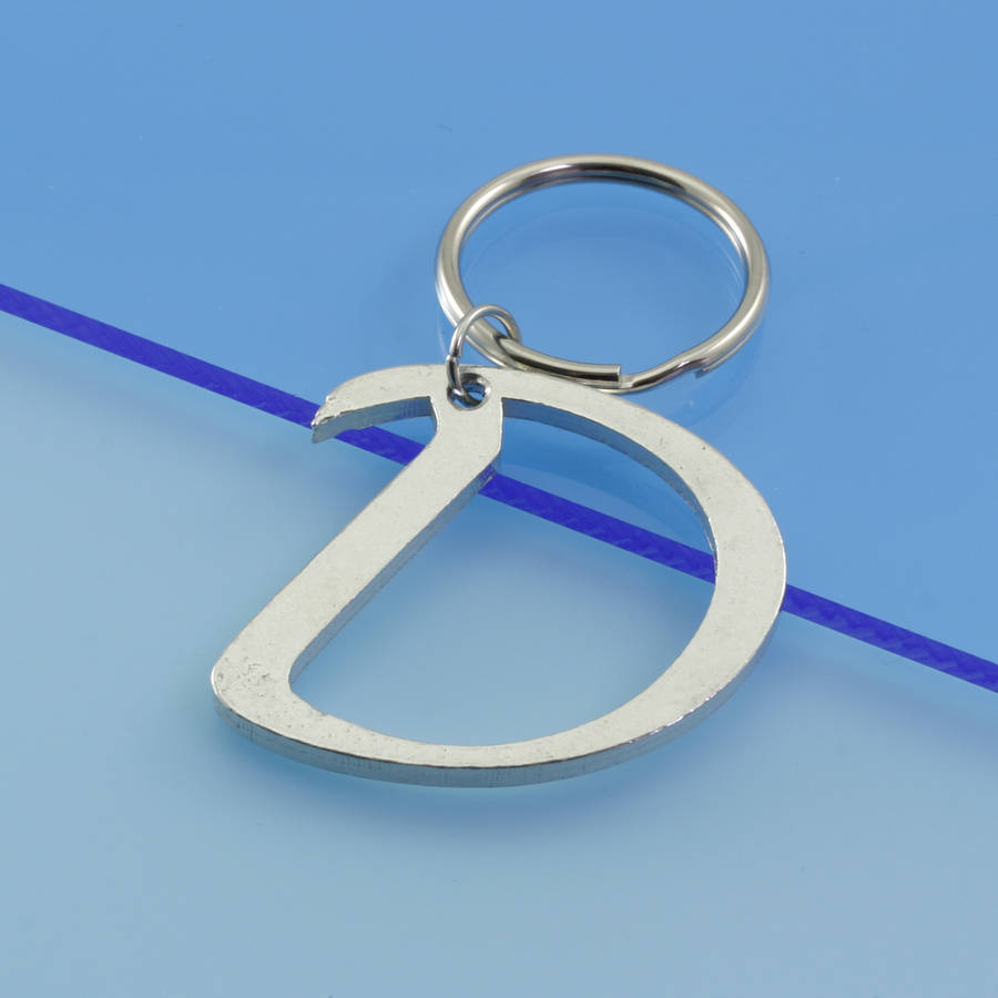 personalised letter initial keyring by multiply design