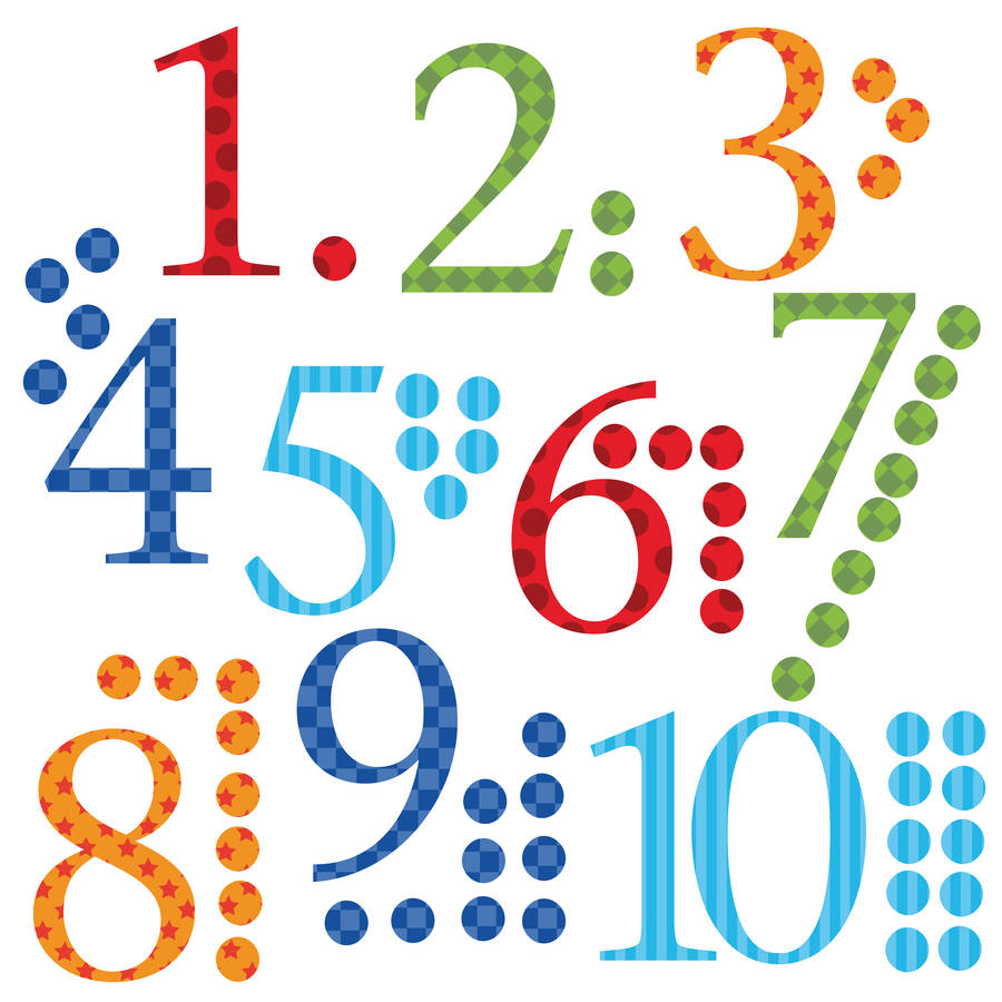 clipart of numbers 1 10 - photo #28