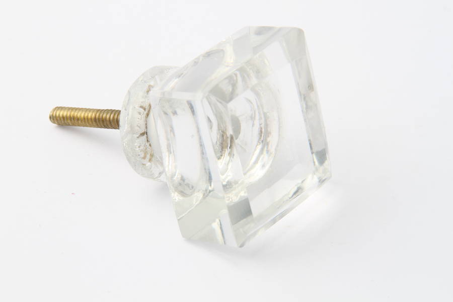 clear glass square drawer knob by french grey interiors