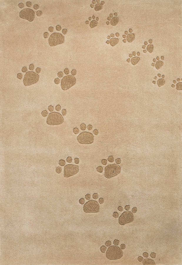 children's rugs paw prints by cotswold mat company