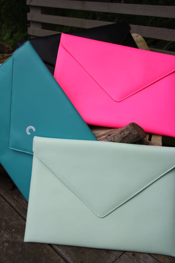 undercover personalised leather laptop envelope by undercover