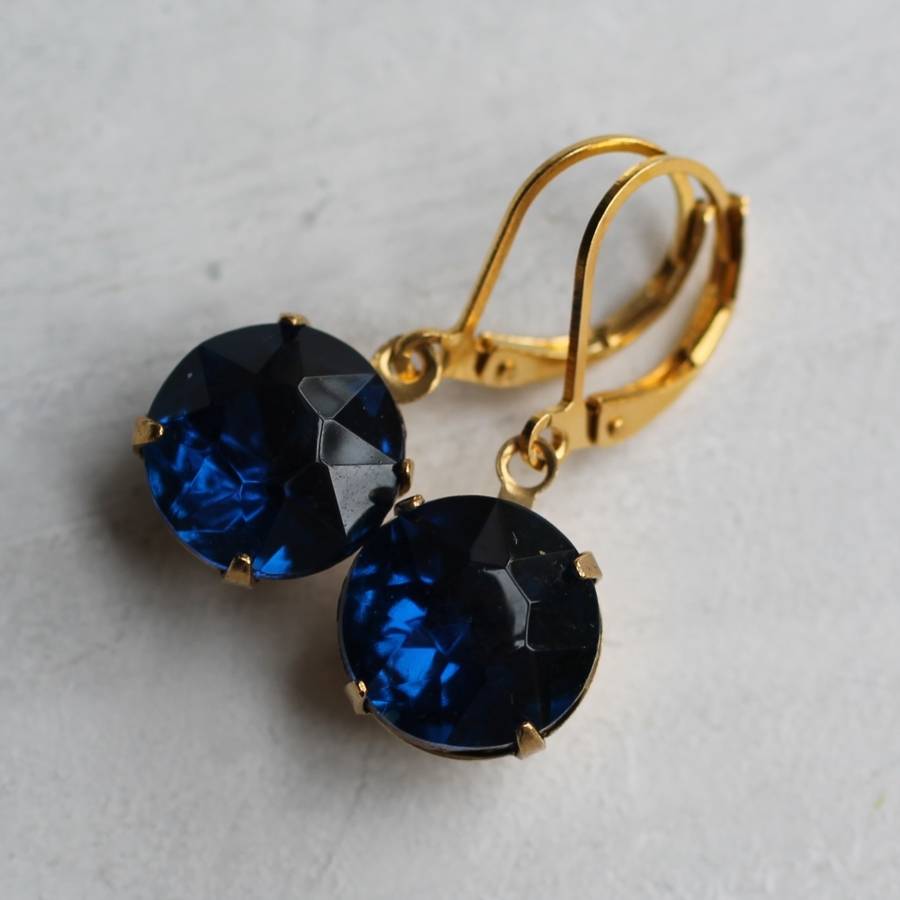 royal blue earrings by silk purse, sow's ear