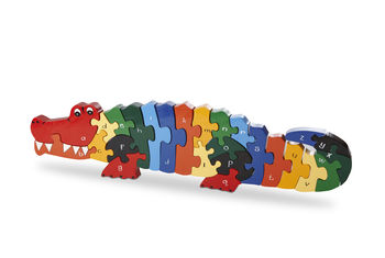 orange tree wooden alphabet crocodile puzzle