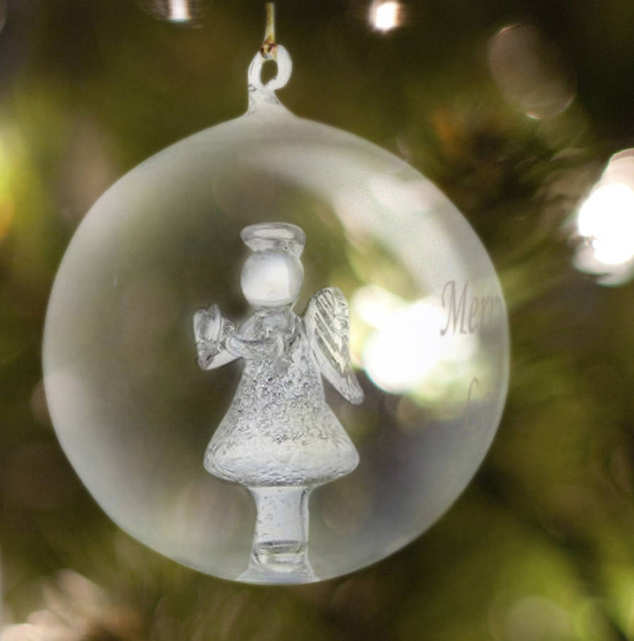 personalised glass christmas bauble by letteroom personalised glass christmas bauble by letteroom