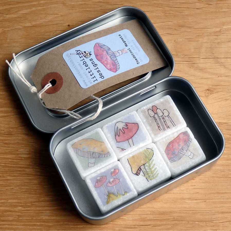 toadstool mini marble fridge by littlebirdydesigns