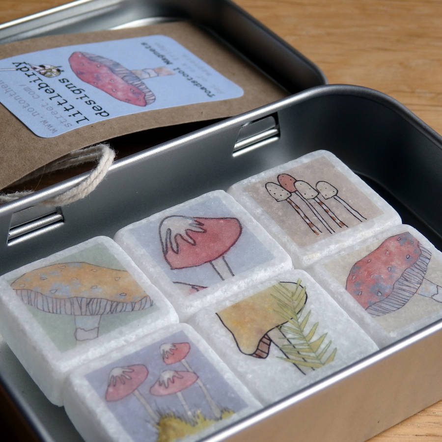 toadstool mini marble fridge by littlebirdydesigns