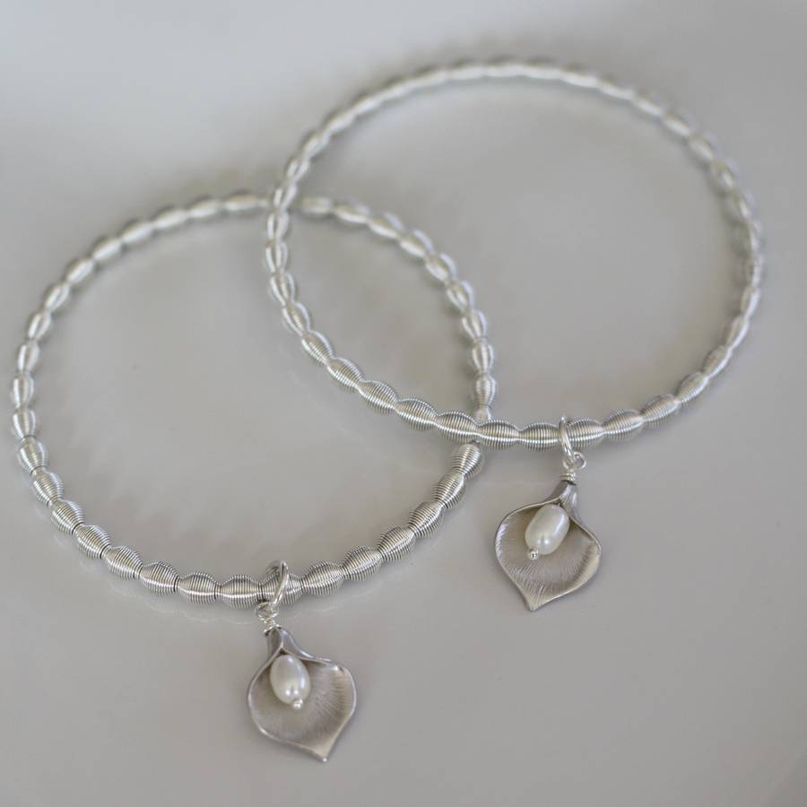 lily charm coil stretch bracelet by kathy jobson