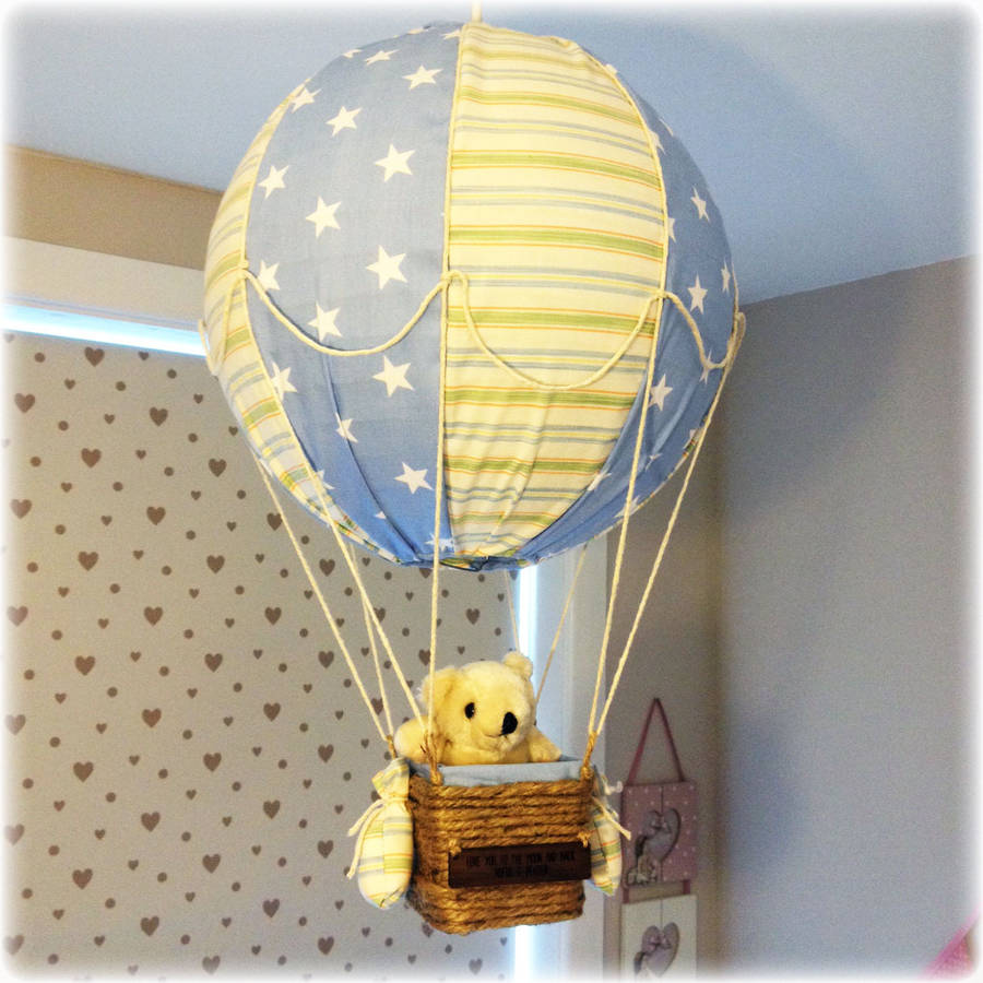 personalised hot air balloon lightshade by create gift love