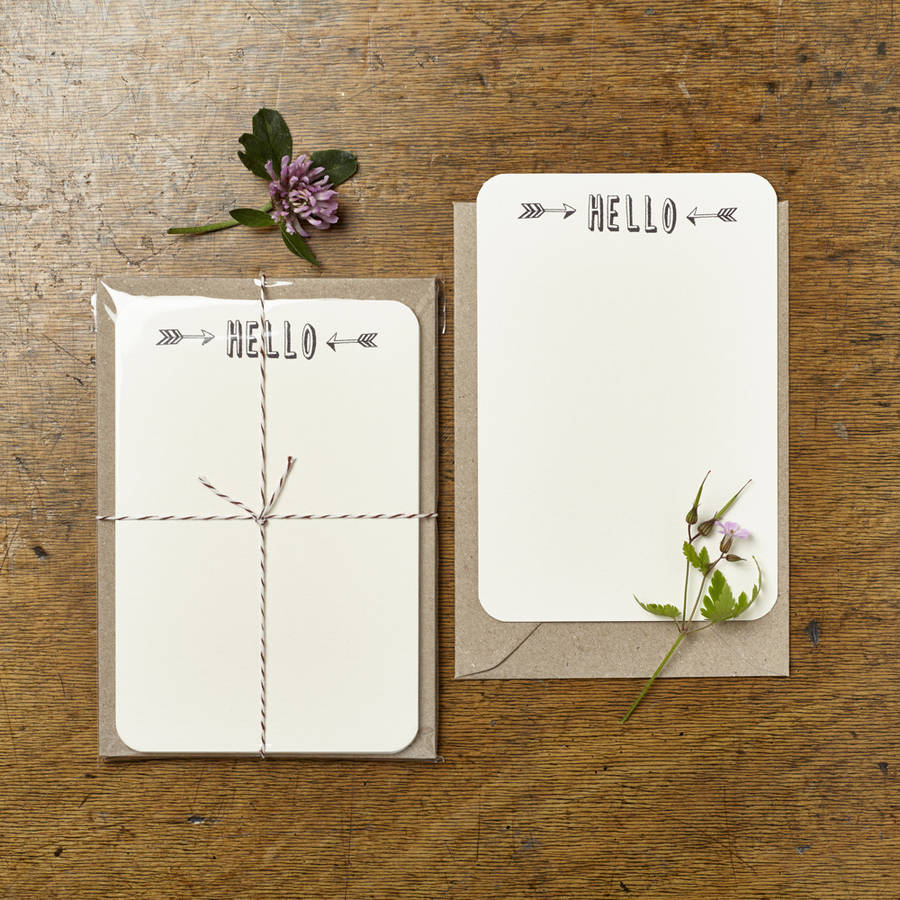 illustrated 'hello' postcards by katie leamon