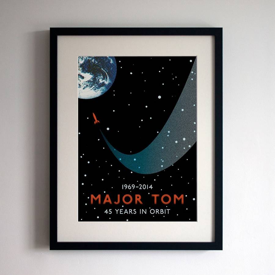 david bowie 'space oddity' major tom print by lime lace