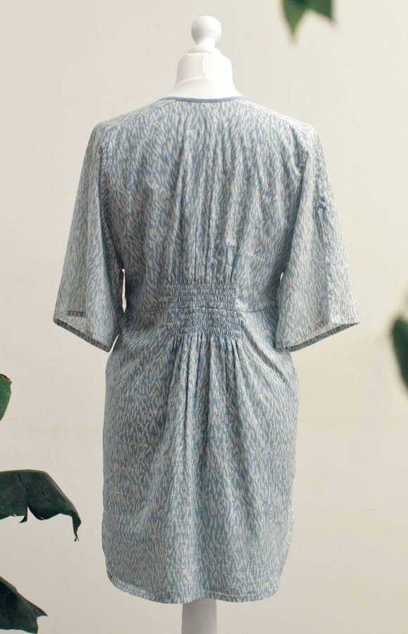 aqua pleated shimmer gown