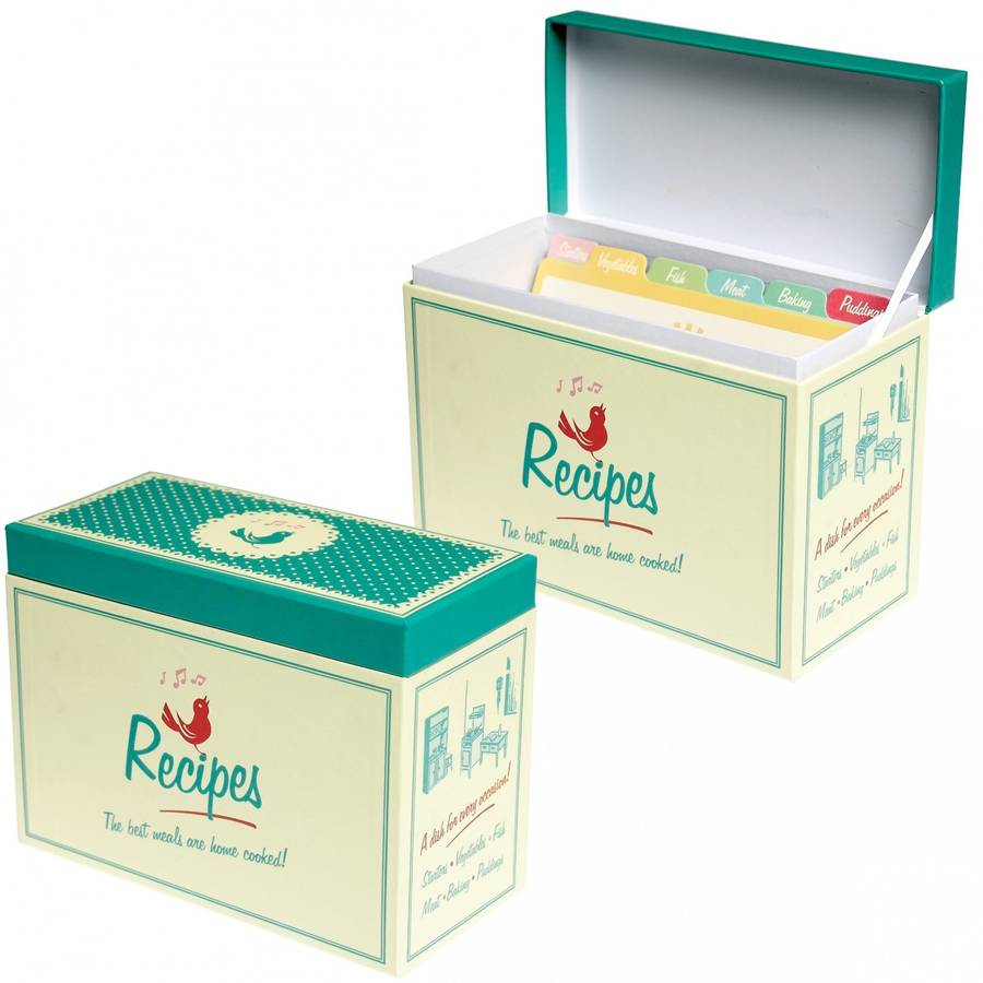 vintage style recipe box by posh totty designs interiors