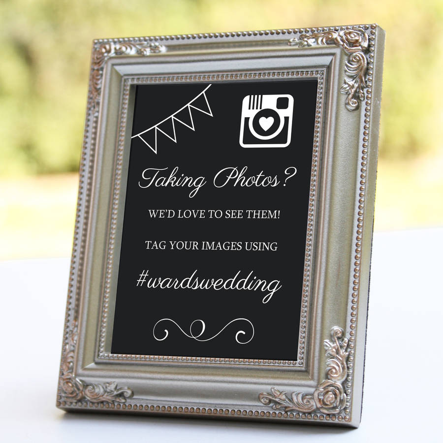 Personalised Instagram Wedding Sign By Nutmeg Home Gifts 
