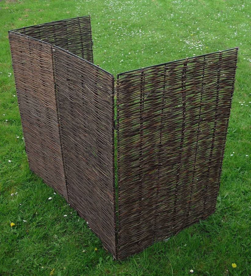 willow wheelie bin screen double by garden selections