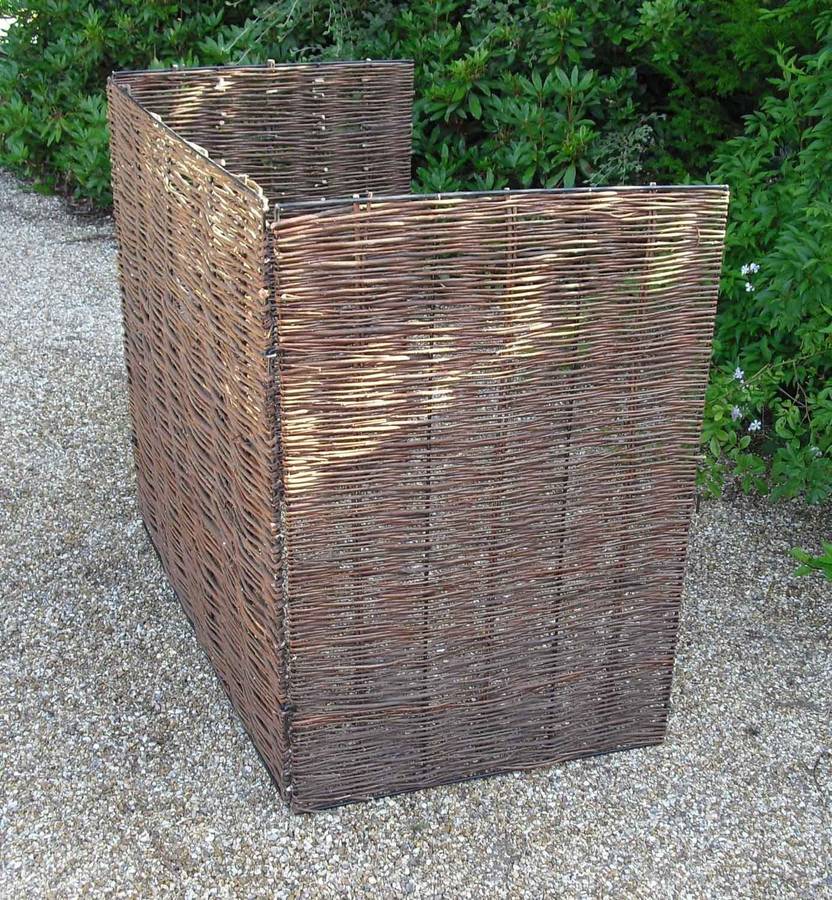 willow wheelie bin screen double by garden selections