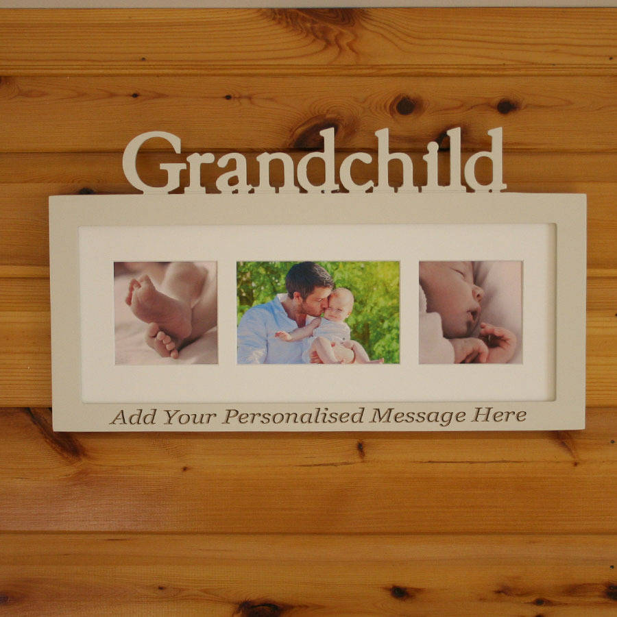 personalised grandchild multi aperature photo frame by