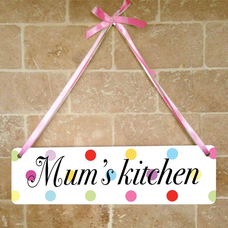 personalised polka dot door sign by cuteclocks