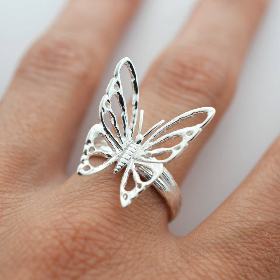 sterling silver butterfly ring by martha jackson sterling silver