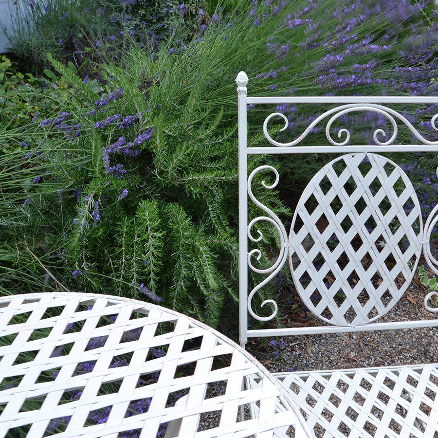 provence bistro set, garden table and chairs in cream by plant theatre