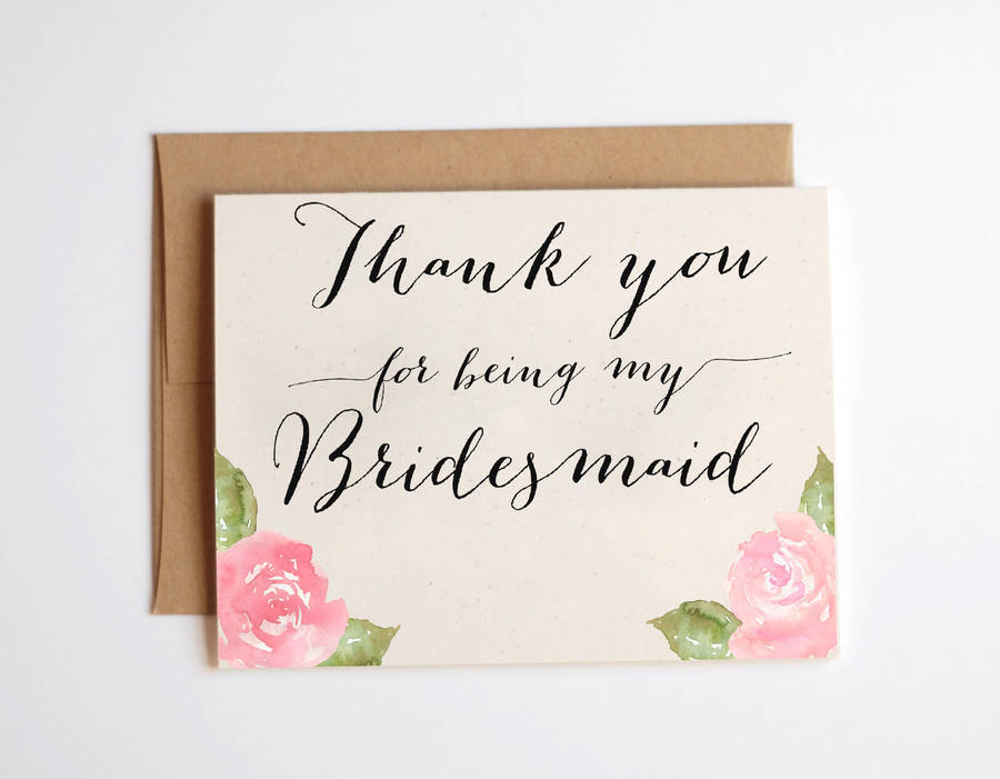  thank You For Being My Bridesmaid Card By Here s To Us 