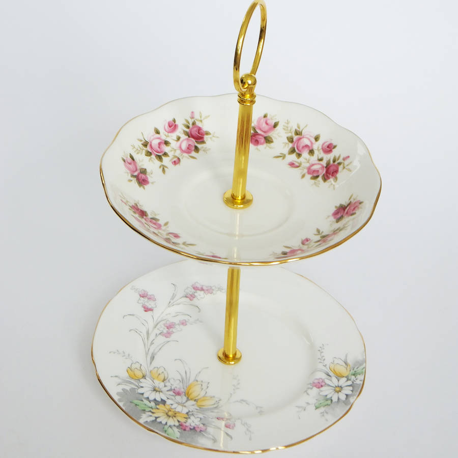 vintage cake stands by peony and thistle