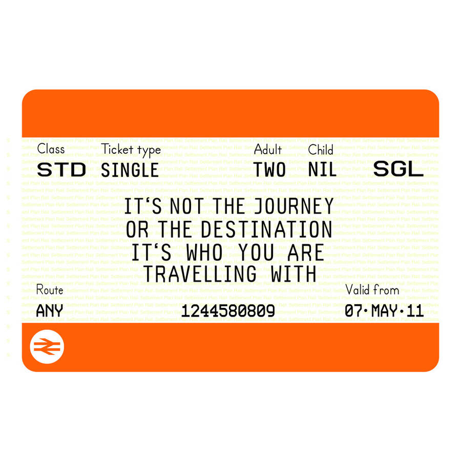 personalised train ticket print by of life & lemons