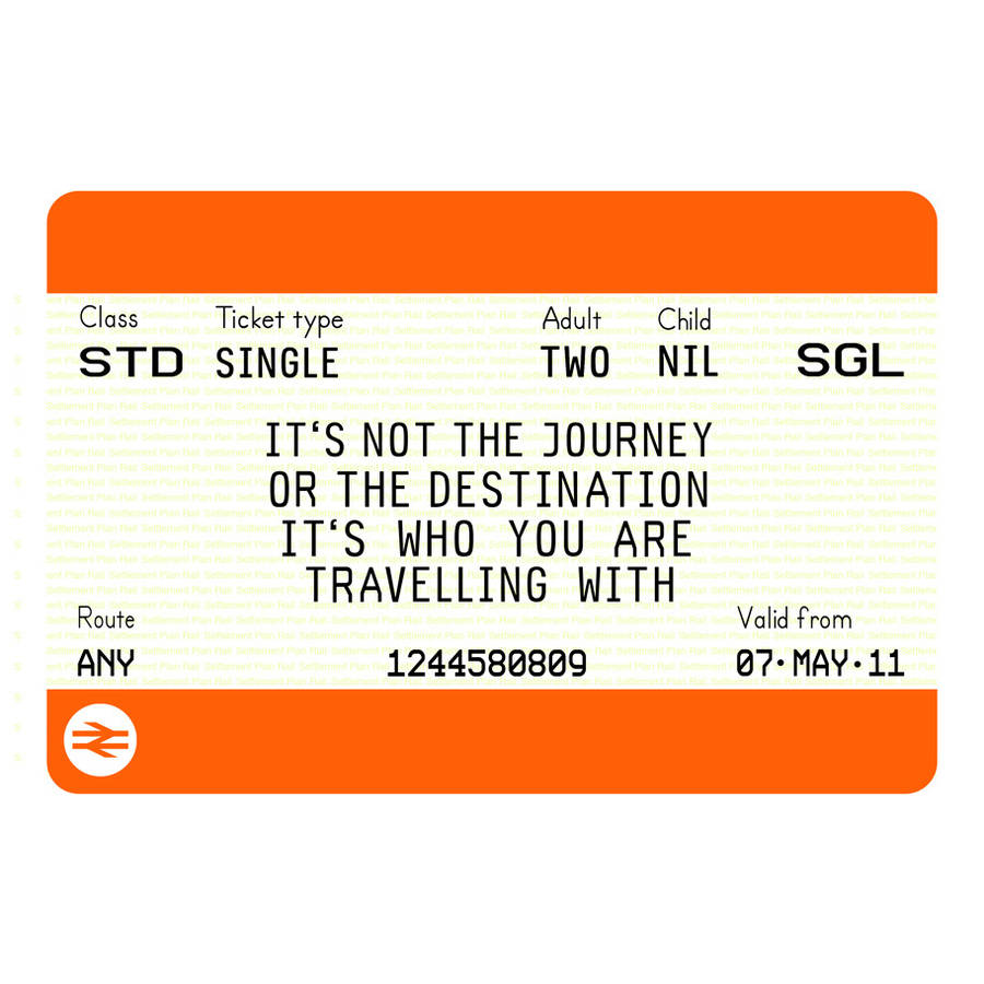 personalised train ticket print by of life lemons