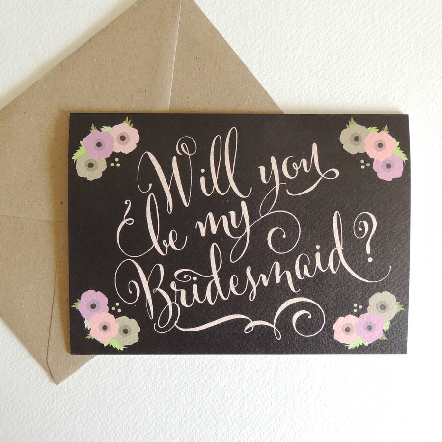 Will You Be My Bridesmaid Card By Project Pretty Notonthehighstreet