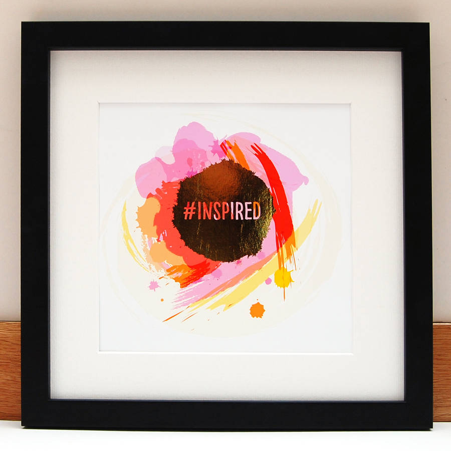 personalised metallic hashtag watercolour print by afewhometruths