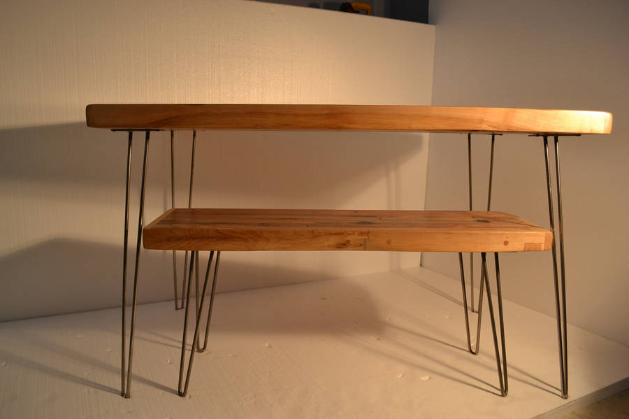 small dining table reclaimed maple hairpin legs by wicked boxcar