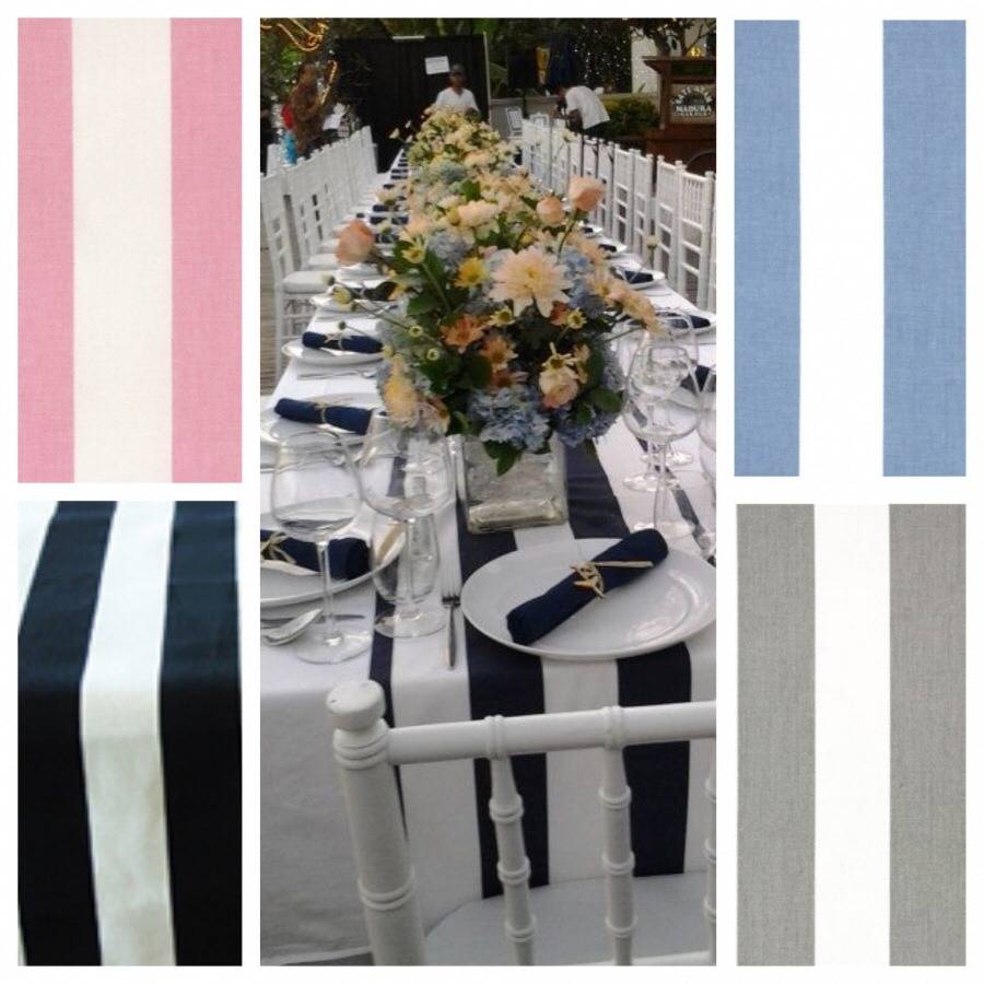 table We're high available on longer  runner Cotton the no Runner Table is Stripe not street sorry,