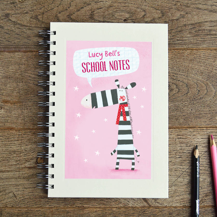 personalised back to school notebook by made by ellis