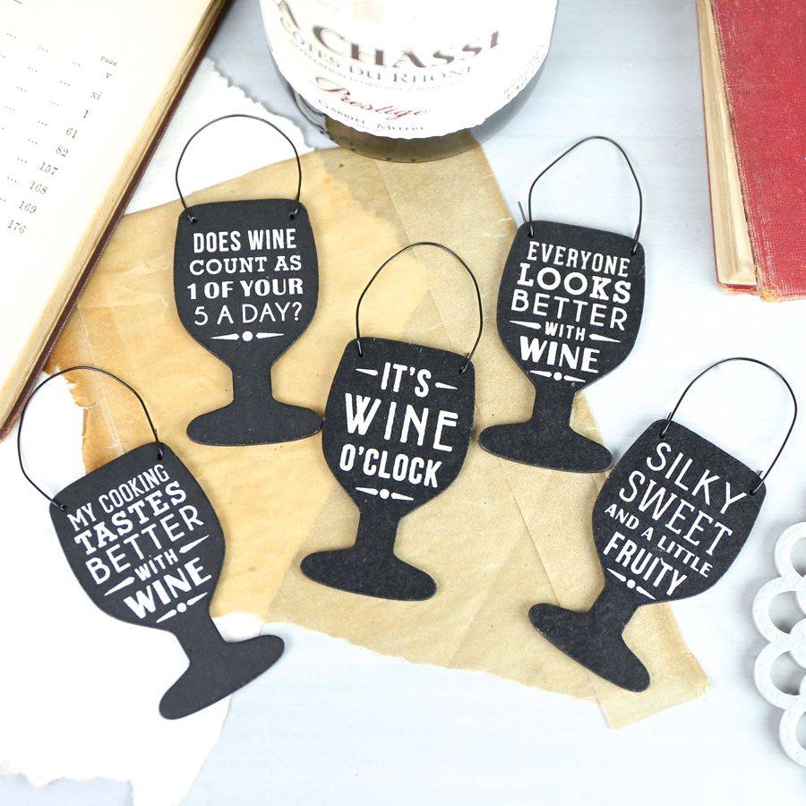 little wine glass tags by lisa angel homeware & gifts | notonthehighstreet.com
