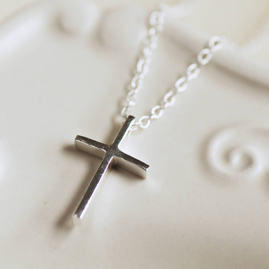 delicate cross necklace by highland angel