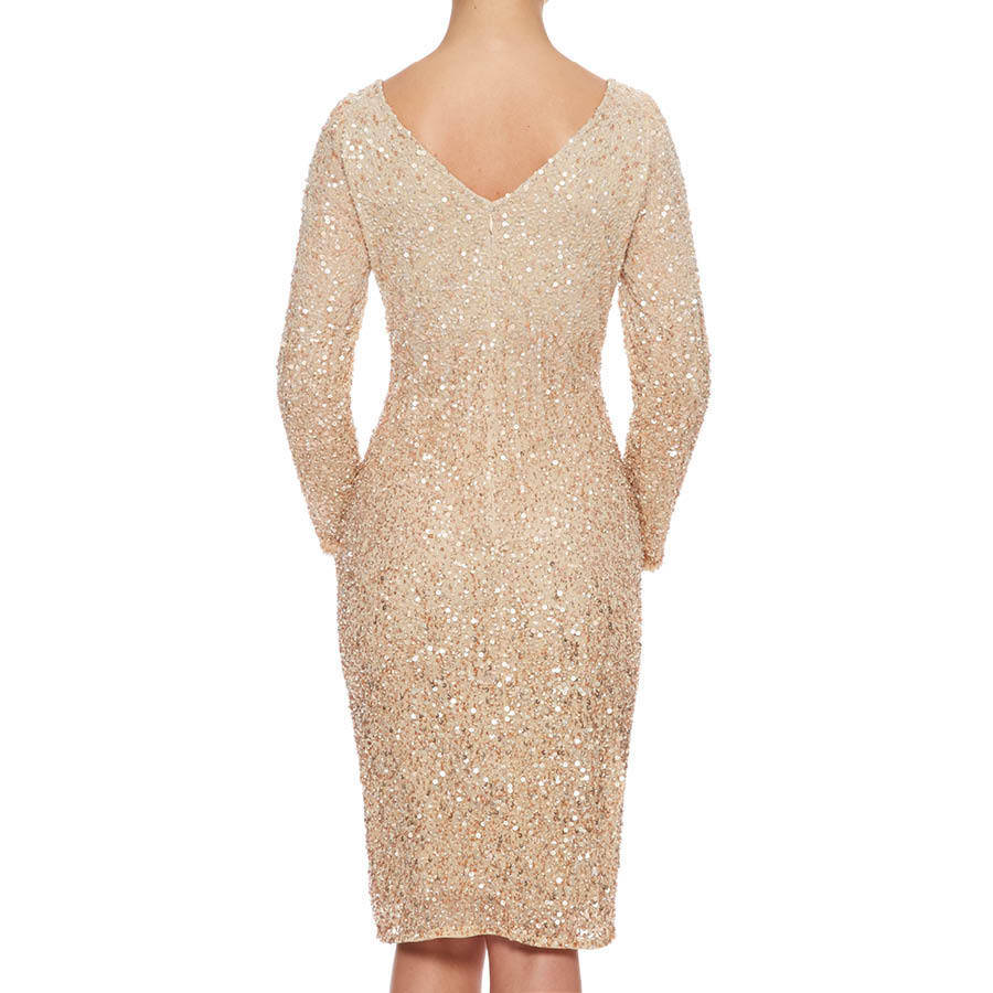 ombre beaded bodycon dress by raishma