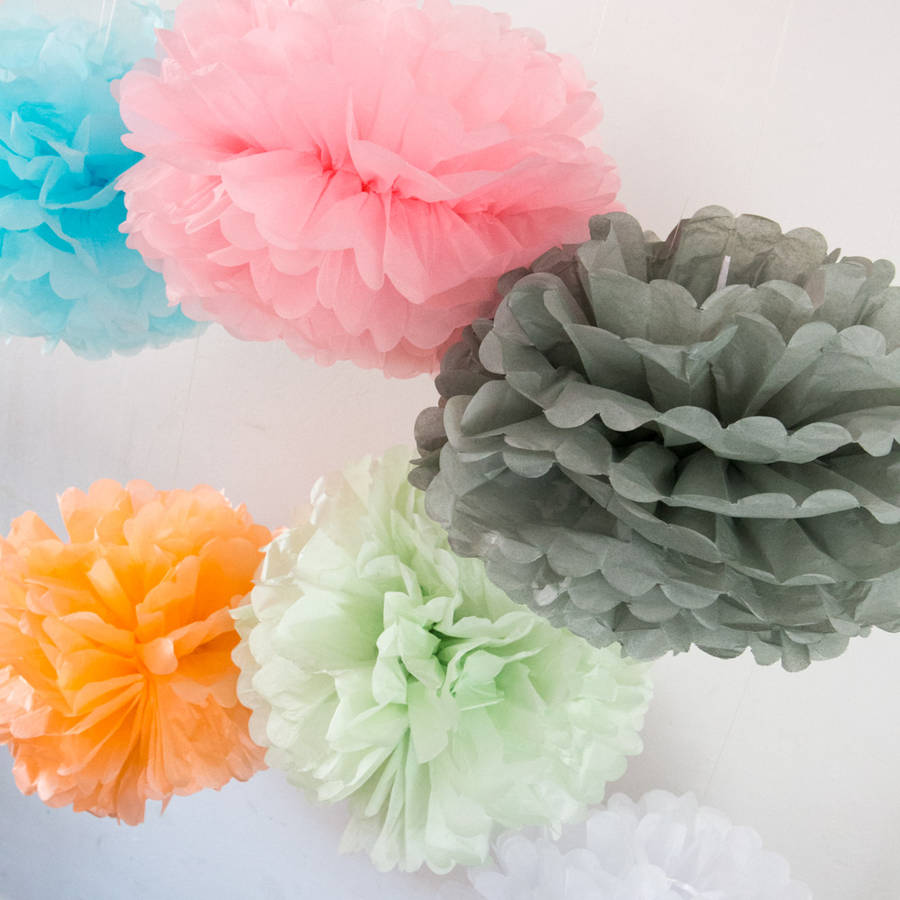 large tissue paper pom pom by berylune