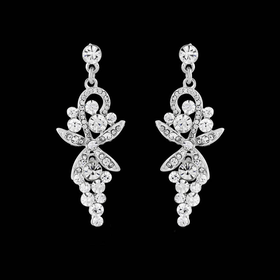 victoria crystal earrings by lola & alice