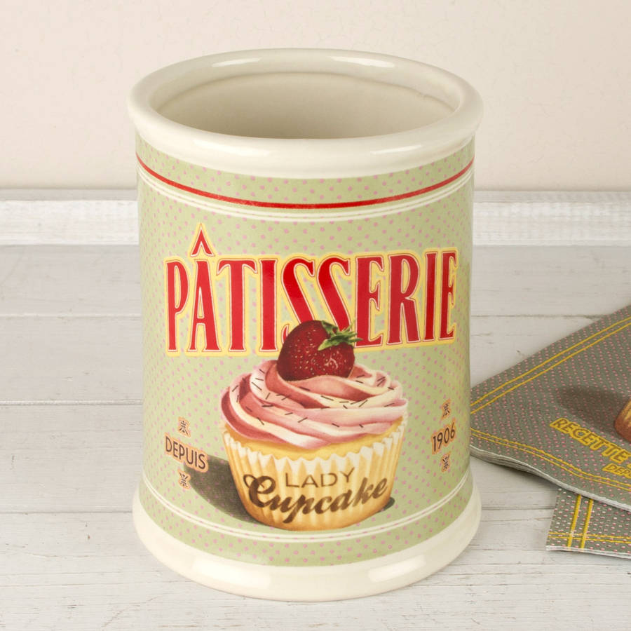 patisserie retro ceramic kitchen utensils holder by dibor